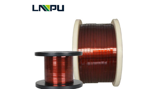 Cable rectangular de cobre esmaltado con poliamida-imida, recubierto de poliéster clase 200